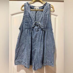 Stylish Denim Sleeveless Romper